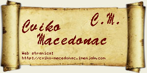 Cviko Macedonac vizit kartica